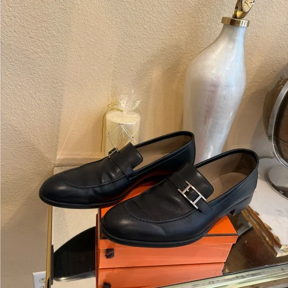 Hermes Black Leather Slip-On Loafers Game slip-on sneaker - Black | Hermès USA main image 2